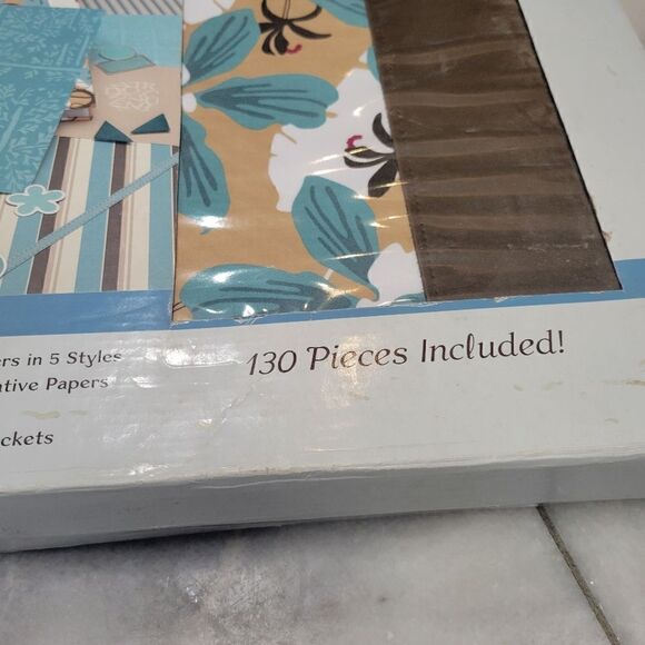Leeza Gibbons Legacies Complete Scrapbook Kit Of 130 Pages Whimsical Teal - Picture 8 of 13